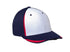 Pacific Headwear M3 Performance Flexfit® Cap (472F), Color 'WhiteNavyRed'